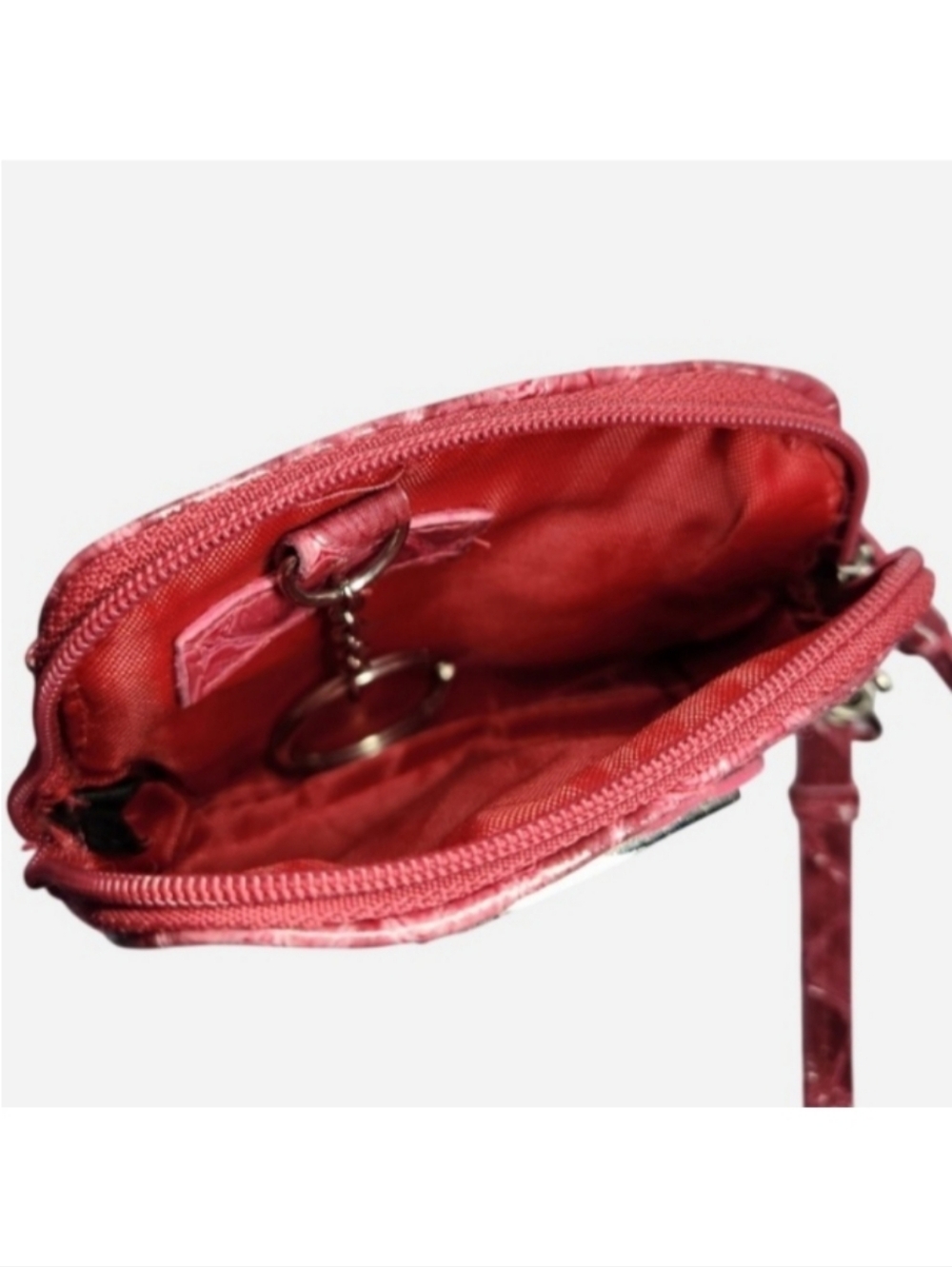 Nicole by Nicole Miller Pink Faux Snake Skin Wristlet With Strap - Picture 4 of 7